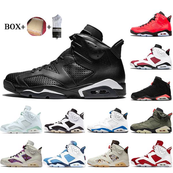 

jumpman 6 6s mens basketball shoes midnight navy maroon mint foam british khaki triple black infrared white electric green carmine georgetow, White;red