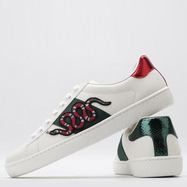 

casual shoes dress italy sneakers ace bee snake leather designer embroidered black men tiger chaussures striped interlocking platf