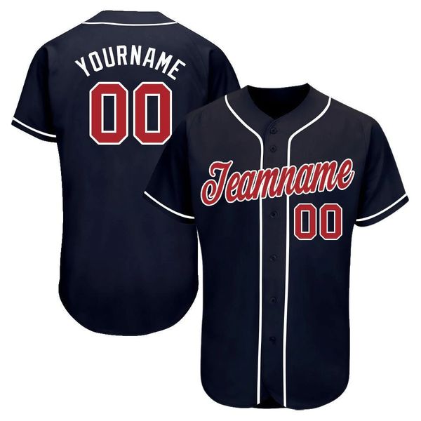 

custom navy red-white baseball jersey 687686, Blue;black