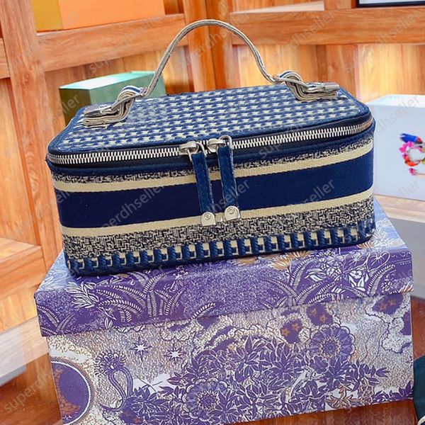 

letter embroidery cosmetic bag canvas storage box women handbag tote fashion clutch luxury designer handbags bucket pack cases