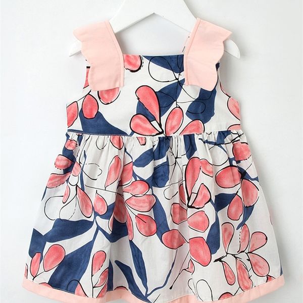 

yingzifang toddler girls botanical print ruffle armhole dress she, Red;yellow
