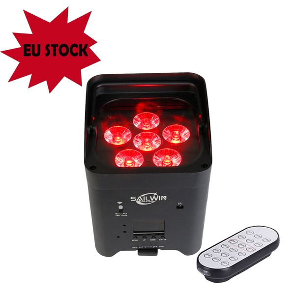 

france stock 6x18w 6in1 rgbawuv battery powered wifi led uplight stage led par light for wedding disco party led uplight