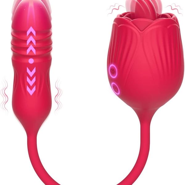 Vibrator Sexspielzeug Massagegerät New Rose Toy Vibrating Sucking Extend Love Egg Masturbator Dildo Nippel Spielzeug für Frauen MAMJ