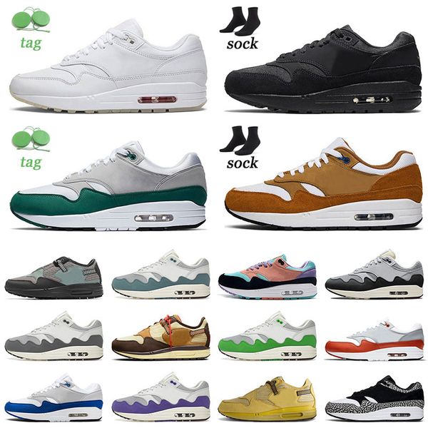 

designer 1 1s mens womens running shoes highten mesh sneakers new patta curry yellow purple orange triple black white schematic anniversary