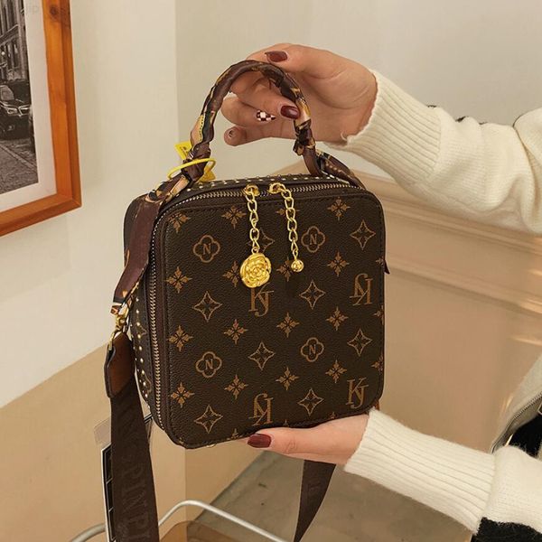 

crossbody designer bag one-shoulder messenger ls purses women's personalized printing retro mobile phone small square s #50