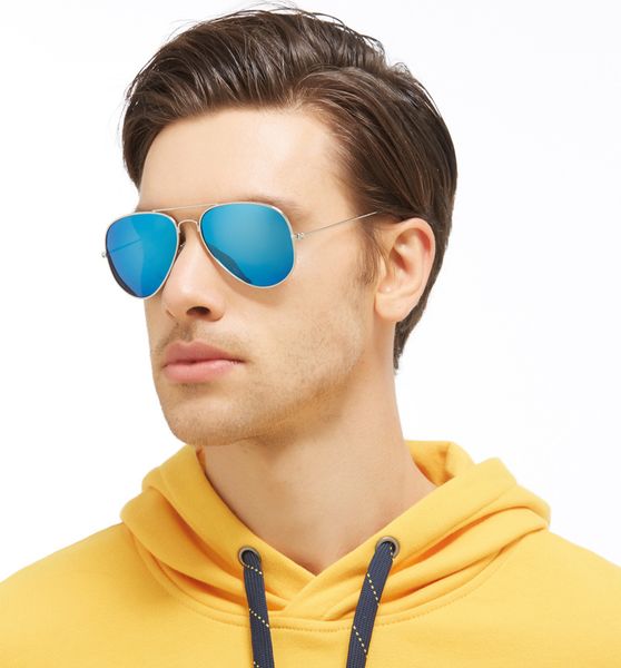 

men metal frame summer trendy mirror polarized sunglasses sun glasses, White;black