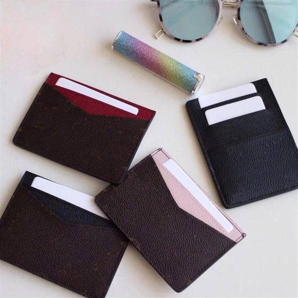 

women designers cardholder classic womens casual credit card holders real leather ultra slim wallet mens wallets purses size 7 5 1214t, Brown;gray