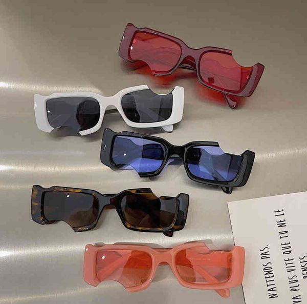 

designer off sunglasses hip hop glasses personality square small frame irregular gap womens fashion white glasses round face thin fashion, White;black