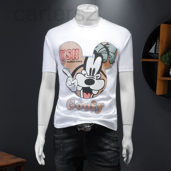 

men's t-shirts designer 2022 summer digital print t-shirt fake mold loose wear to 200 jin - h112365 8emo2022, White;black