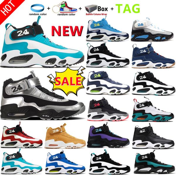 

new penny hardaway griffeys 1 men basketball shoes varsity royal blue black metallic freshwater wheat purple venom sweetest swing safari unc