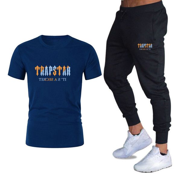

casular tracksuits mens summer tracksuit designer shirt set shorts clothes fashion streetwear workout sport setsmen's brand trapstar to, Gray