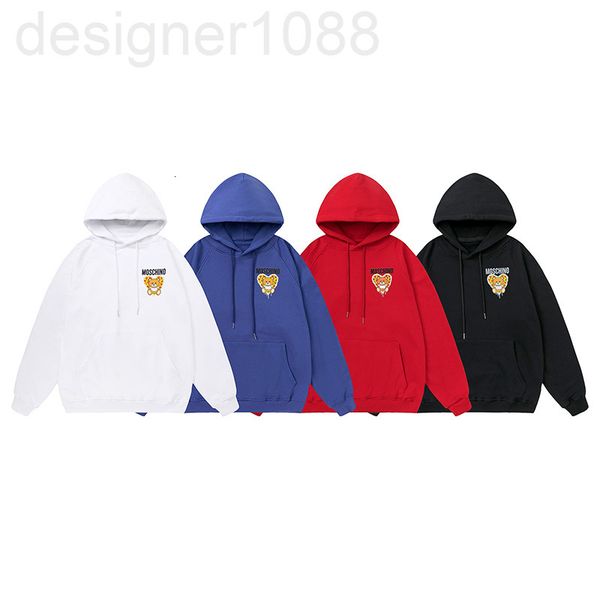 

men's hoodies & sweatshirts designer 2021 autumn and winter new chest love color bear hoodie ins loose thin mufz, Black
