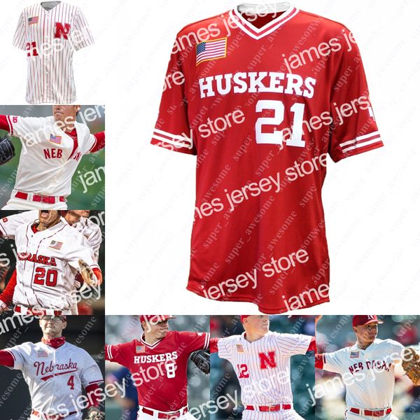

ncaa nebraska baseball jersey max anderson griffin everitt brice matthews leighton banjoff luke jessen cam chick core jackson shay schanaman, Blue;black