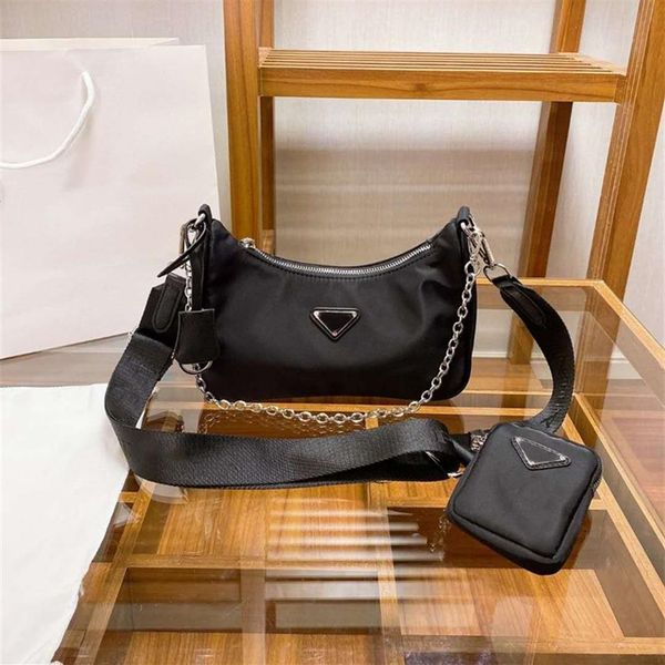 

handbags 2020 handbags shoulder bag purse chains designer piece nylon two na6x bag black letter lady messenger waterproof s280t, White