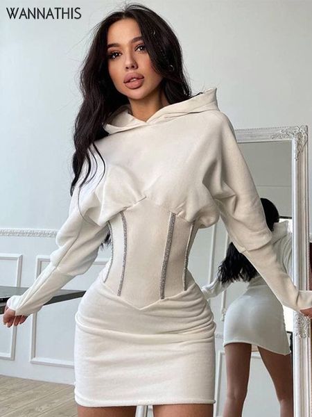

corset mini dress with hat long sleeve women bodycon casual fashion white autumn ladies elegant dresses 2022 new, Black;gray