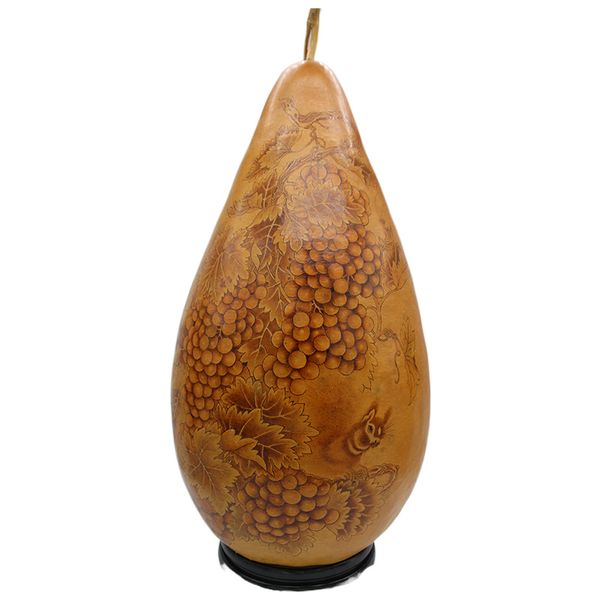 

chinese style products handicraft hand pyrography gourd ornaments fruitful