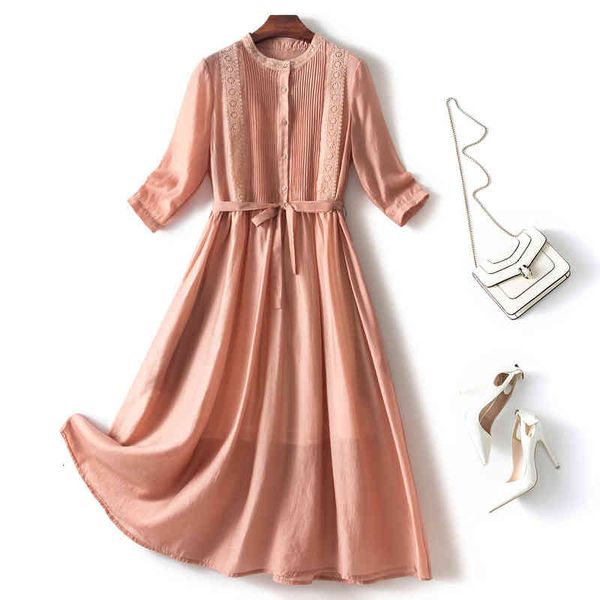 

casual dresses cut standard big brand discount light luxury high-end foreign trade original order tail goods summer stand collar single brea, Black;gray