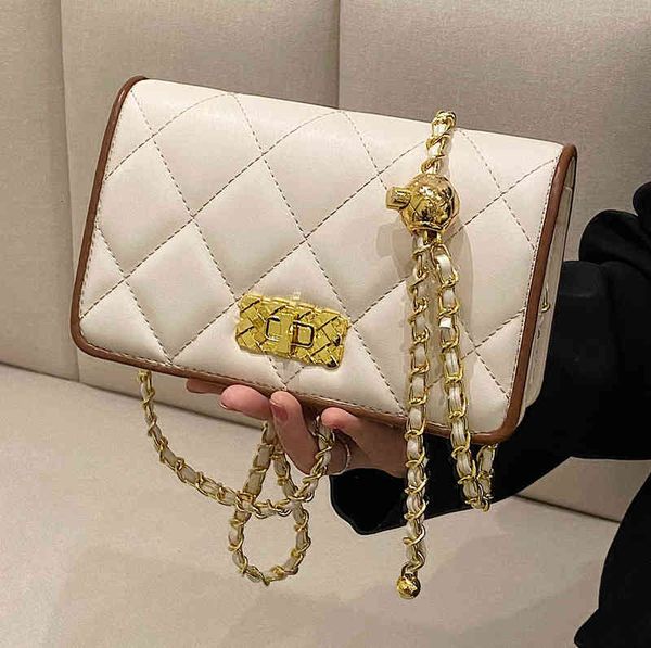 

bags handbags chain women's 2022 summer korean style xiaoxiangfeng lingge messenger fashionable texture small square, Black;red