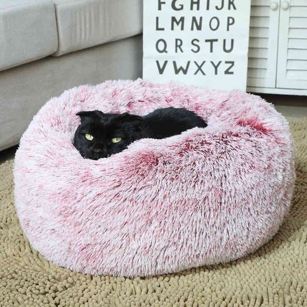 

new round warm plush teddy dog pad in winter