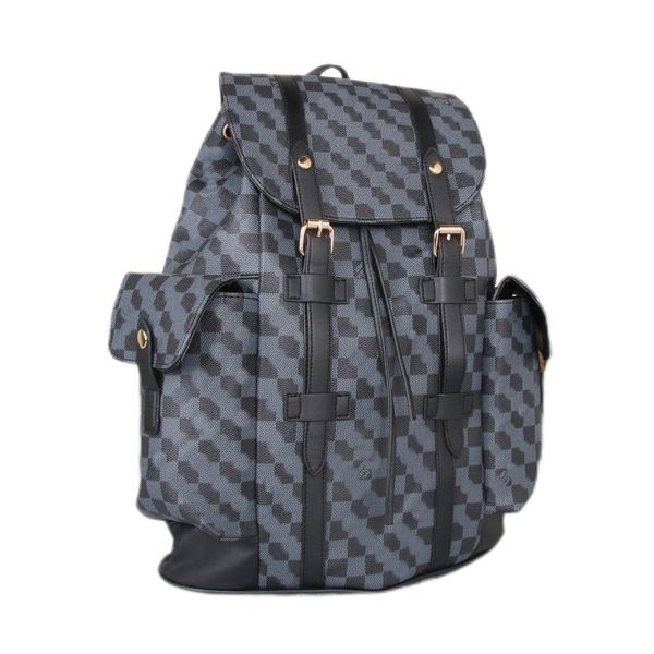 

leather chriser backpack luxurys designer knapsack men women classic flowers plaid schoolbag satchel back pack 010