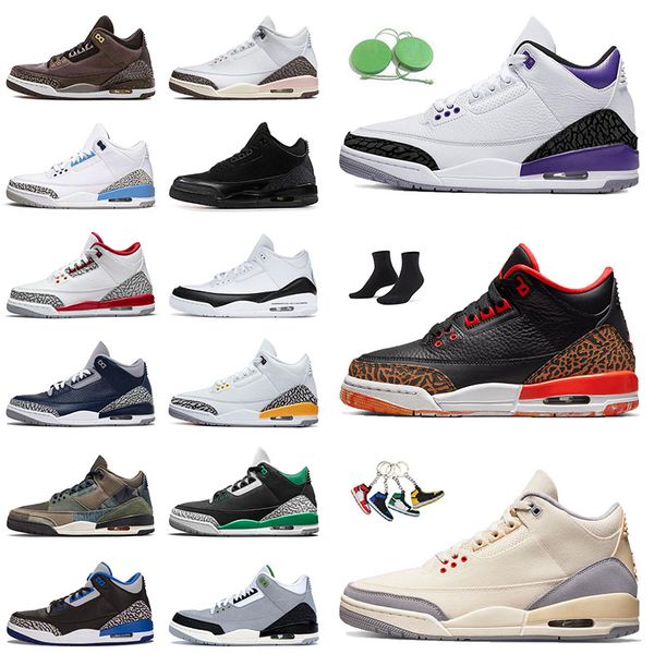 

2022 jumpman 3 arrival designer shoes women trainers dark iris neapolitan iii 3s sneaker cardinal red desert elephant pine green sports musl, Black