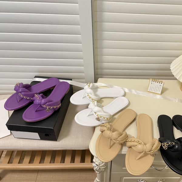 

c letter women slippers straw embroidery cross sandal flats flip flops casual shoes summer beach pool slides womens slipper chain metal buck, Black