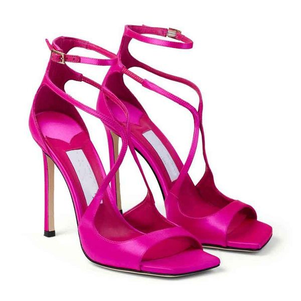 

summer wedding bridal azia sandals shoes women's cross strappy high heels nude black patent leather luxury designer lady sandalias 35-4