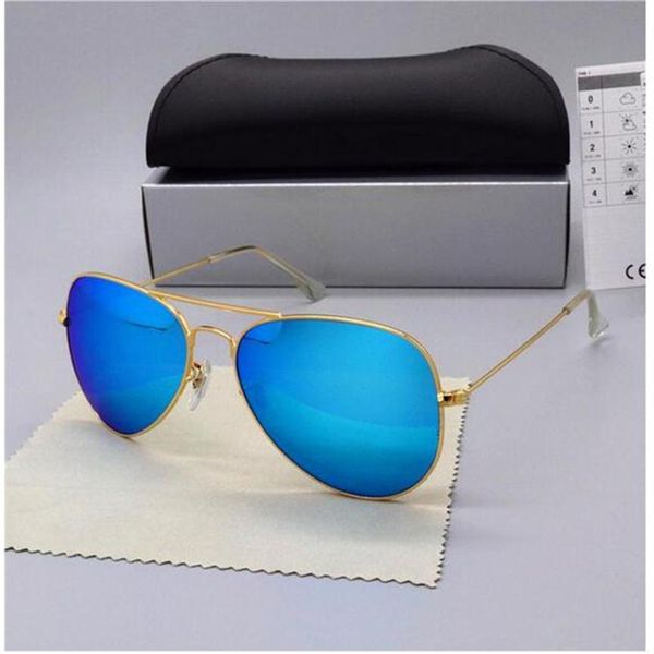 

luxury-classic pilot sunglasses designer brand mens womens sun glasses eyewear gold metal green glass lenses brown ca211k, White;black