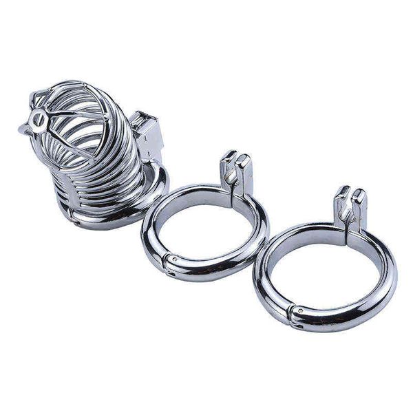 NXY Chastity Device Metal Lock Prodotti giocattolo per adulti in acciaio inossidabile Uomo Cb Penis Jj Binding Bird Cage 0416