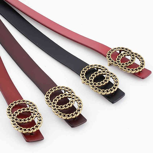 

belts 2022 double loop buckle belt fashion women's versatile casual decoration jeans belt, Black;brown
