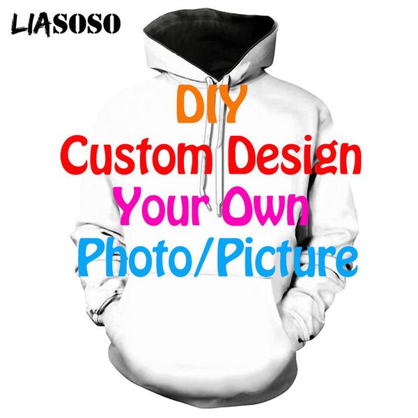 LIASOSO Stampa 3D Fai da te Custom Design Uomo Felpe con cappuccio Abbigliamento donna Hip Hop Top Felpa con cappuccio Fornitori per Drop Shipper Uomo con cappuccio D000 4 220704