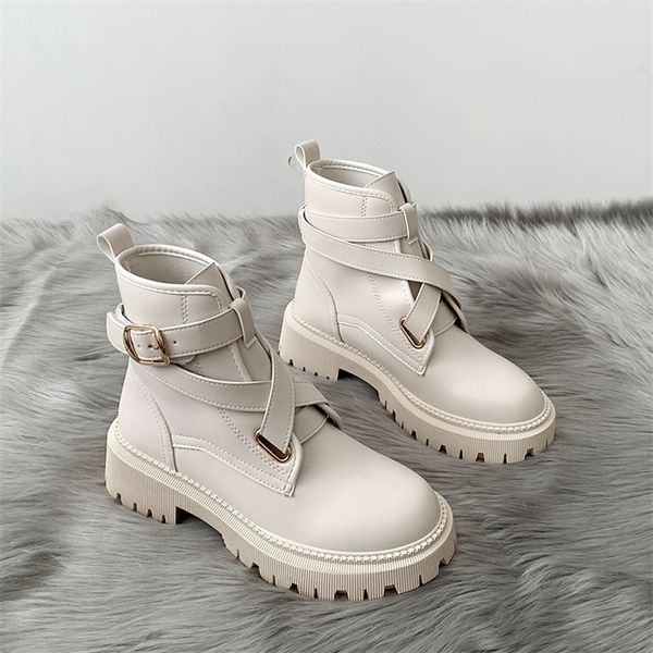 

fashion shoe boots autumn winter allmatch comfort boot pu leather y heels shoes 220720, Black