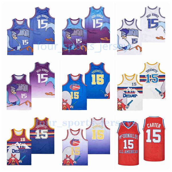 

ncaa movie basketball jerseys road runner yosemite carter men size s-- white black