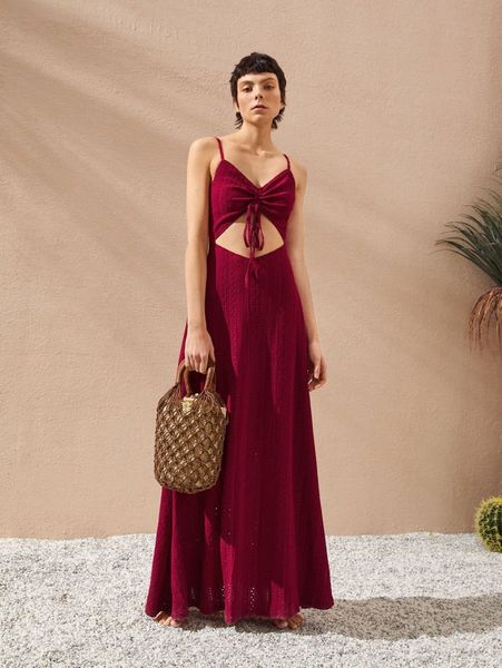 

cut out drawstring front cami dress m6da#, Black;gray