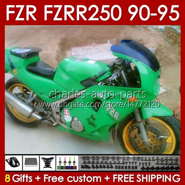 Боды для Yamaha FZR250RR FZRR FZR 250R 250RR FZR 250 90 91 92 93 94 95 143NO.66 Полный зеленый FZR-250 FZR250R FZR-250R FZR250 RR 1990 1992 1993 1994 1995.