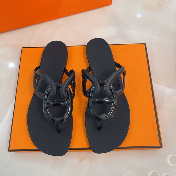 

classics woman slipper egerie sandal oran sandal flat sandals flip flop designer slides rubber ladies girls summer beach flat slippers with, Black