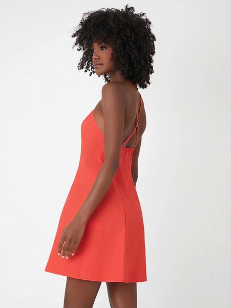 

newness solid crisscross back cami dress f39k#, Black;gray