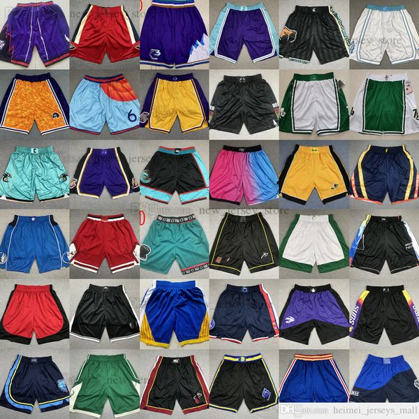 

stitched 2022 new style basketball shorts elastic waist wade evan mobley maxey anthony gilgeous-alexander collins dejounte murray carter her, Black