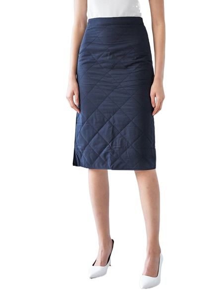 

motf premium quilted straight fit skirt n1zs#, Black