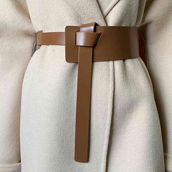 

belts wide belt women's leather decoration waist cover fashion versatile coat with suit closure bop8, Black;brown