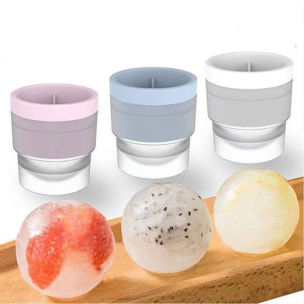 Araçlar Yeni 6cm Buz Hokey Makinesi Silikon Top Ice Küp Küf Kalıp yavaş erime Diy Ices Hokey Yapma Bar İçecek Envanteri Toptan