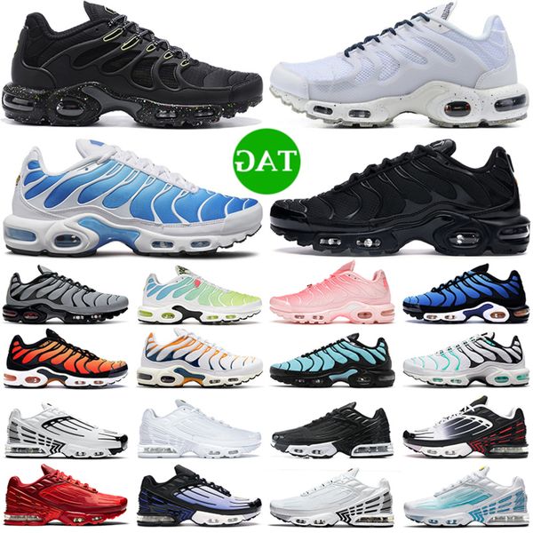 

with box 2022 men women running shoes tn plus 3 terrascape triple black white atlanta hyper sky blue fury jade laser wolf grey mens trainers