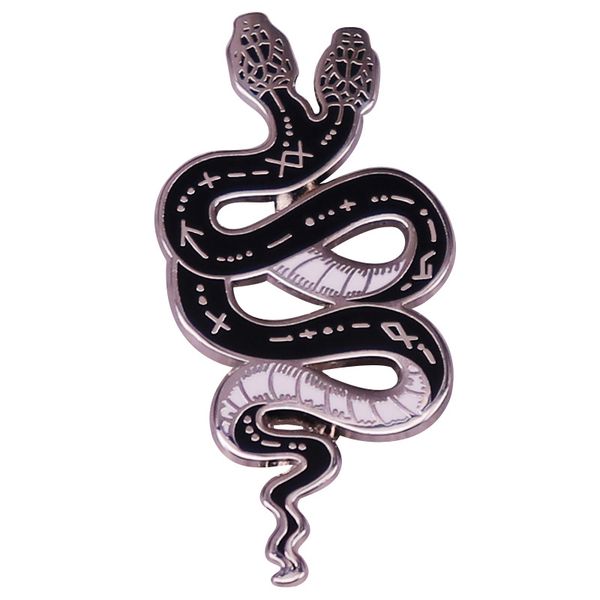 

double head snake brooch clothing hat pin metal accessories gift, Blue