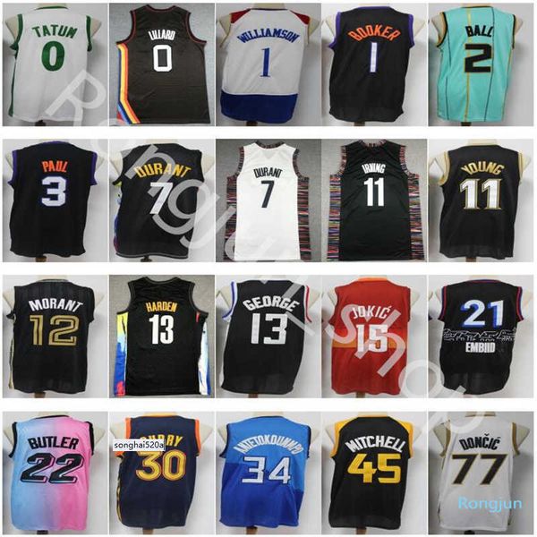 

ng harden durant booker young jokics murray mitchell anthony butler tyler herro bam adebayo will jerseys, Black;red