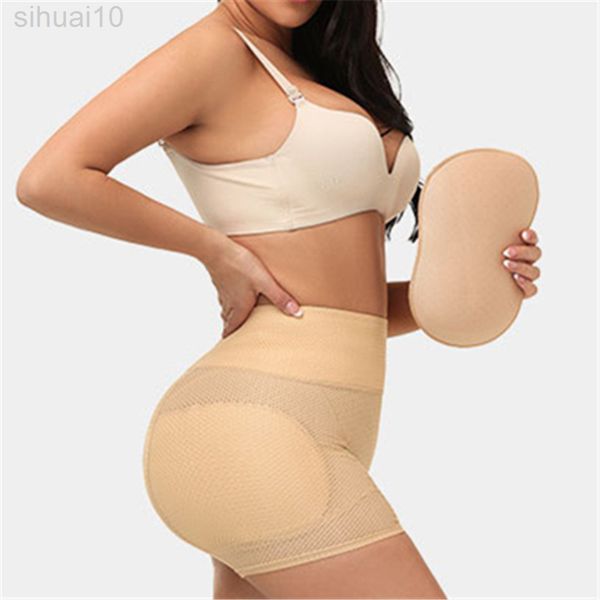 

tummy control pant stomach hip pad firm control shapewear women body shaper butt lifter bodysuit booty butt enhancer large spong l220802, Black;white