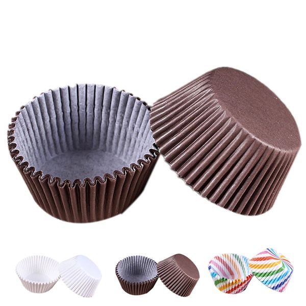 Süblimasyon 100 adet Muffins Cupcakes Kağıt Bardak Cupcake Liner Pişirme Muffin Kutusu Kupası Durumda Parti Tepsi Kek Dekorasyon Araçları Doğum Günü Partisi Dekor