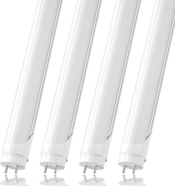 Jesled Stock in US LED T8 TUBE 4FT 28W 6000K G13 192LEDS LUZ LUZ LUZ LUZ 4 FETO 1,2m Linha dupla 85-265V Iluminação LED Tampa Fosca