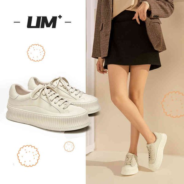 

dress shoes xiaoxiangfeng biscuit shoes women's spring and autumn versatile thick soled small white casual board leather, Black