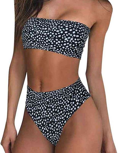 

printed 2022 split bikini popular swimsuit double-sided bra, White;black
