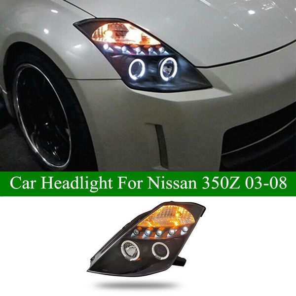 Luz diurna do carro para Nissan 350Z LED FARCLULT MONTAGEM 2003-2008 DRL Turn Signal Light Light Beam Angle Olhos Automóvel Lâmpada